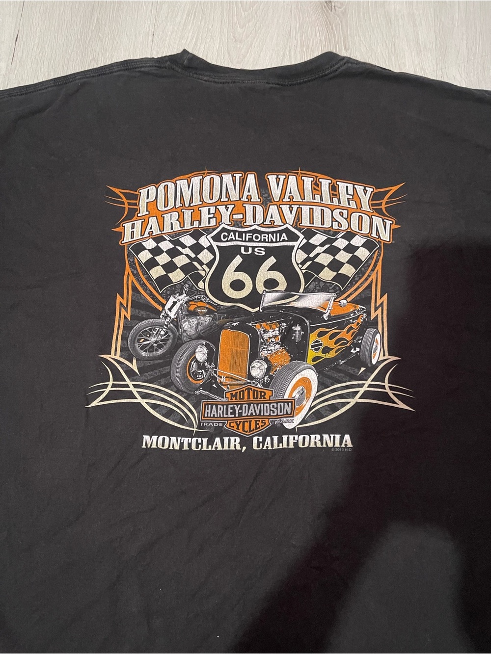 Vintage Harley-Davidson Pomona Valley Black Graphic Tee